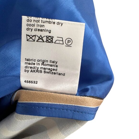 Akris Punto Square Stripe Stretch Cotton Blazer Size 12 - Picture 7 of 7